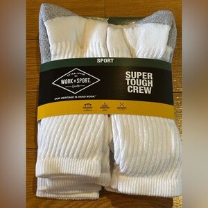 WORK N’ SPORT men’s  6 Pack Sport Performance Crew Socks